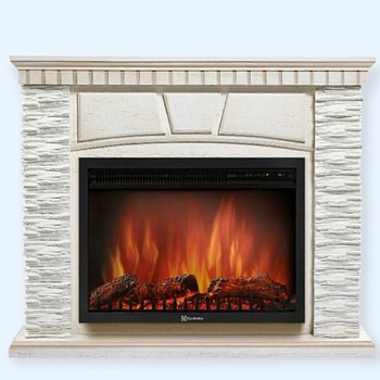 Porto 30 камень белый шпон беленый дуб (1202952) Firelight Портал